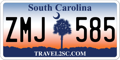 SC license plate ZMJ585