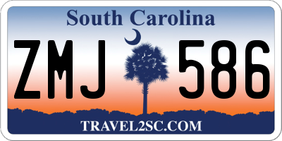 SC license plate ZMJ586