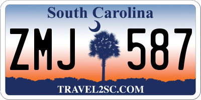 SC license plate ZMJ587