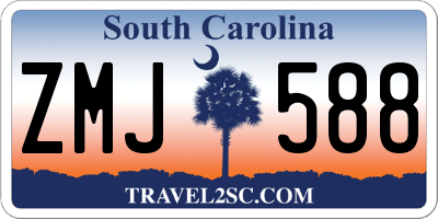 SC license plate ZMJ588