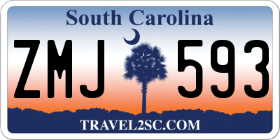 SC license plate ZMJ593