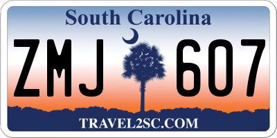 SC license plate ZMJ607