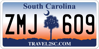 SC license plate ZMJ609