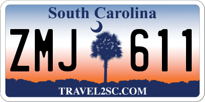 SC license plate ZMJ611