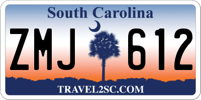 SC license plate ZMJ612