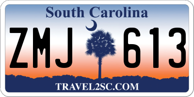 SC license plate ZMJ613