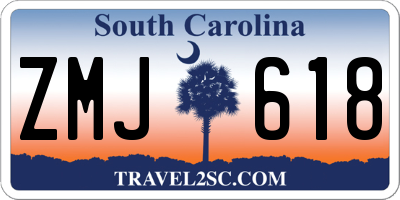 SC license plate ZMJ618