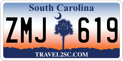 SC license plate ZMJ619