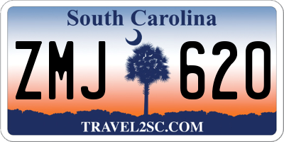 SC license plate ZMJ620