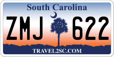 SC license plate ZMJ622