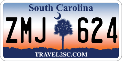 SC license plate ZMJ624