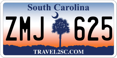 SC license plate ZMJ625