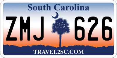 SC license plate ZMJ626
