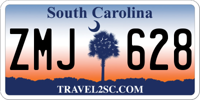 SC license plate ZMJ628