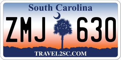 SC license plate ZMJ630