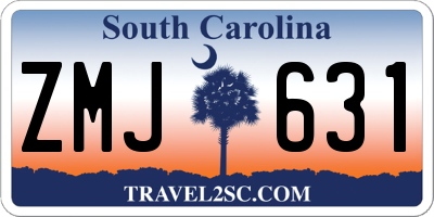 SC license plate ZMJ631