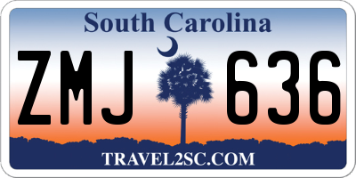 SC license plate ZMJ636