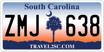 SC license plate ZMJ638