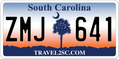 SC license plate ZMJ641