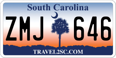 SC license plate ZMJ646