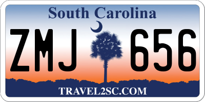 SC license plate ZMJ656
