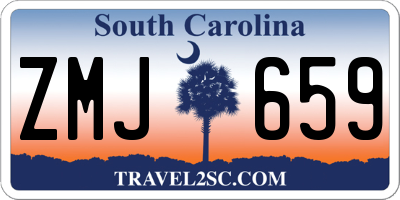 SC license plate ZMJ659