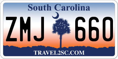 SC license plate ZMJ660