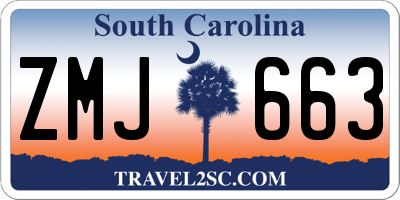 SC license plate ZMJ663