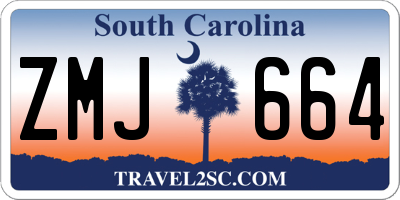 SC license plate ZMJ664
