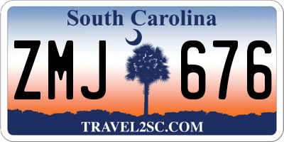 SC license plate ZMJ676