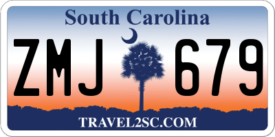 SC license plate ZMJ679