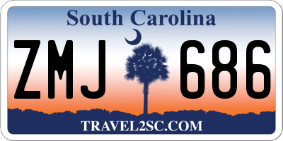 SC license plate ZMJ686