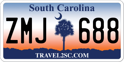 SC license plate ZMJ688