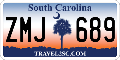 SC license plate ZMJ689