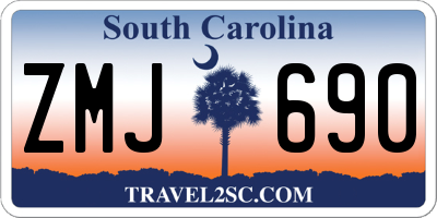 SC license plate ZMJ690