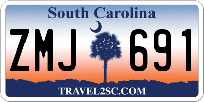 SC license plate ZMJ691