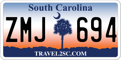 SC license plate ZMJ694