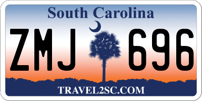 SC license plate ZMJ696