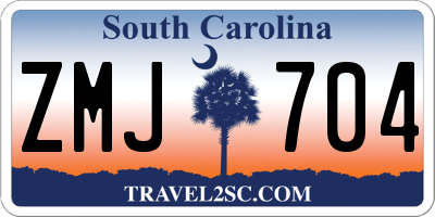 SC license plate ZMJ704