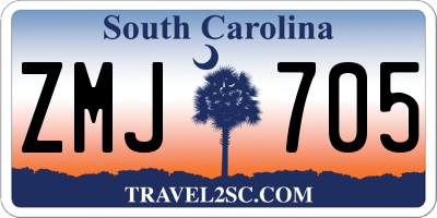 SC license plate ZMJ705