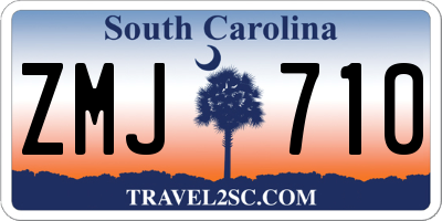 SC license plate ZMJ710