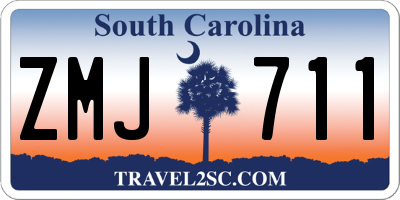 SC license plate ZMJ711