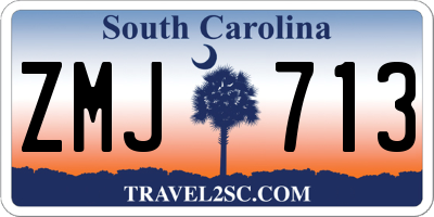 SC license plate ZMJ713