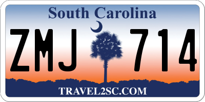 SC license plate ZMJ714