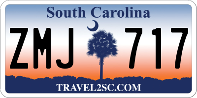 SC license plate ZMJ717