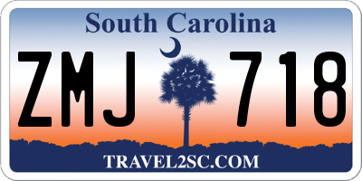 SC license plate ZMJ718