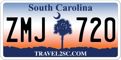 SC license plate ZMJ720