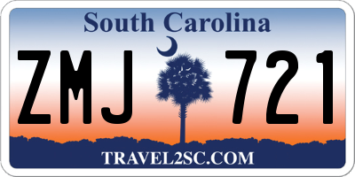 SC license plate ZMJ721