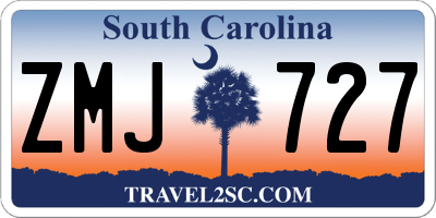 SC license plate ZMJ727
