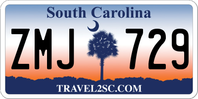 SC license plate ZMJ729